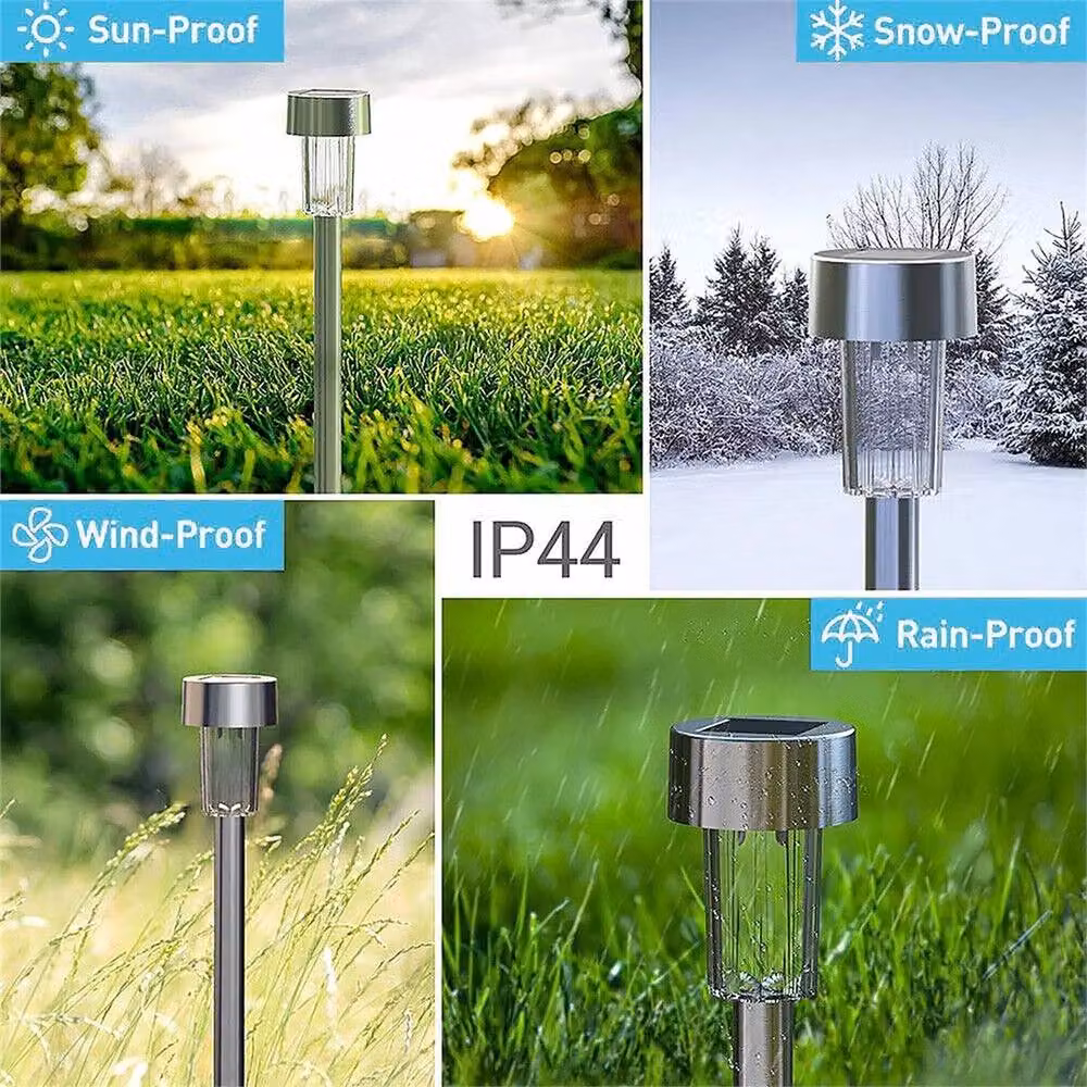 Nordara 10 Pack Solar Garden Pathway Stake Lights in Silver – 5