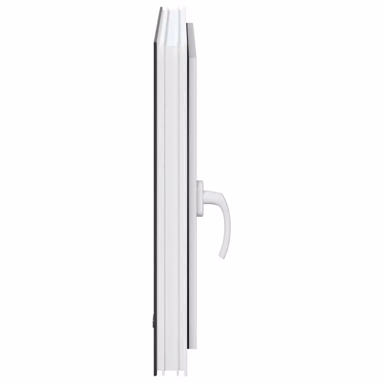 Berkfield Home RISOR Anthracite Plastic Basement Window, Tilt and Turn, DIN Right, W: 50 cm, H: 50 cm