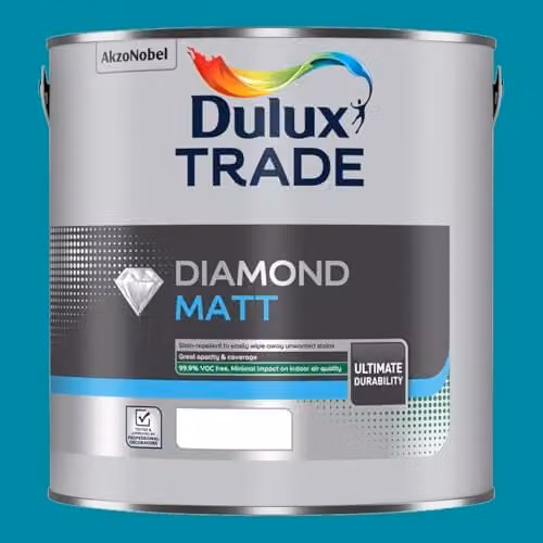 Dulux Trade Diamond Matt Paint in Teal Touch, 2.5l