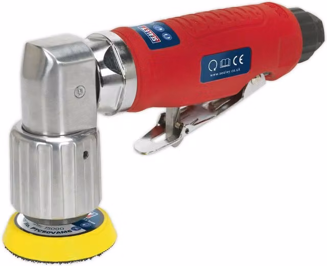 Loops 50mm AIR Orbital Disc Sander with 1/4 inch BSP Variable Speed Hook and Loop Backing Pad in Multicolour – 1