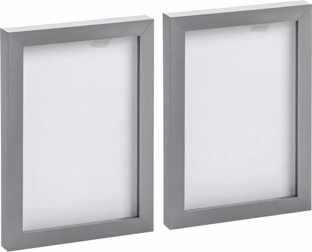 Nicola Spring Pack of 2 Rectangular Single Photo Frames in Grey, 15.24 x 20.32 cm – 1