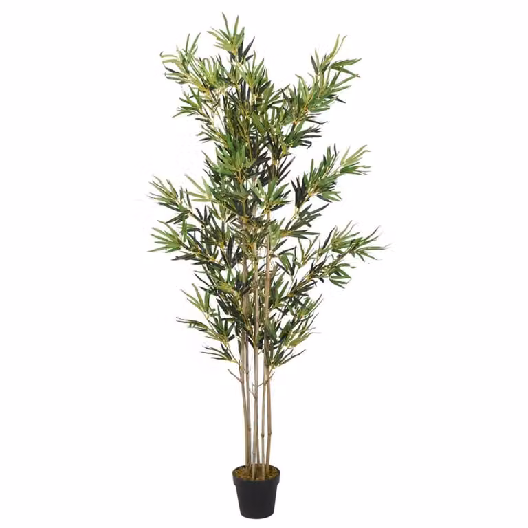 Berkfield Home Realistic Artificial Green Bamboo Tree, Height: 200 cm