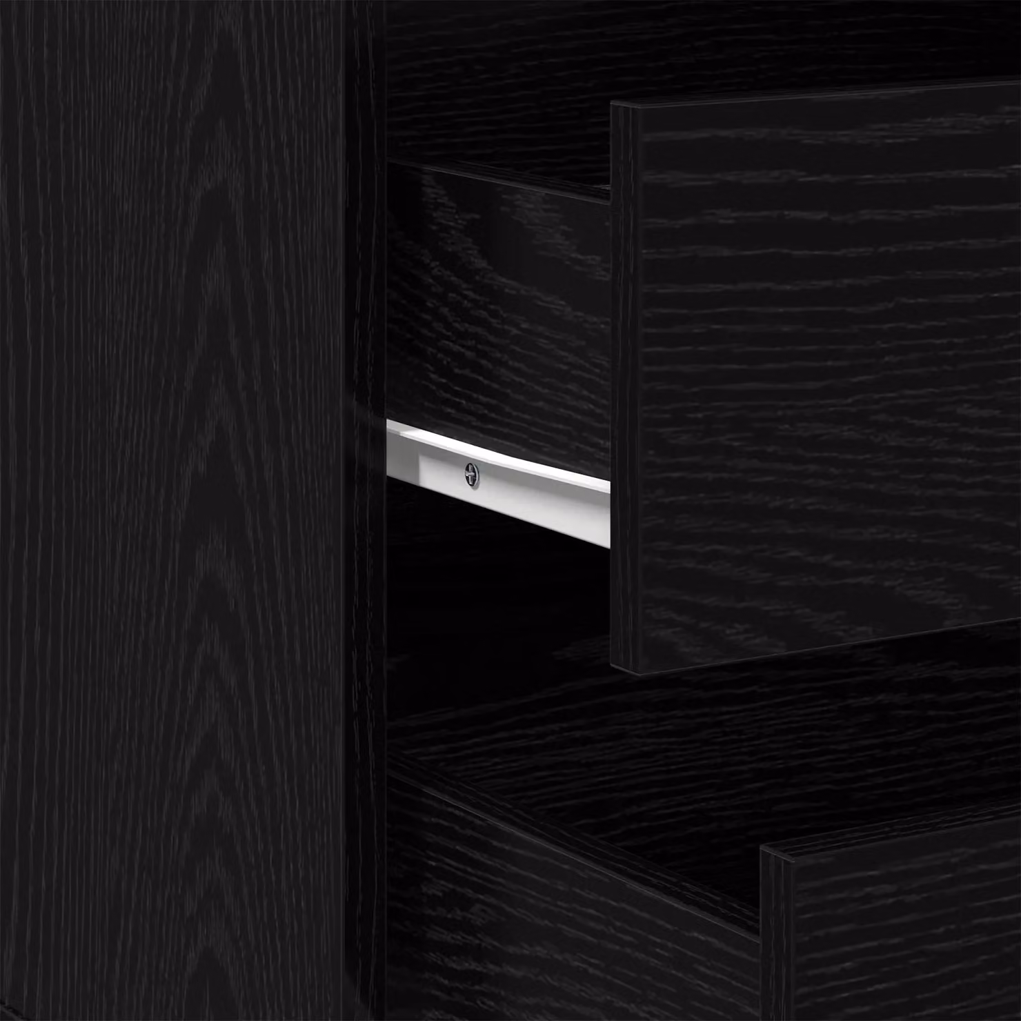 Berkfield Home Corner Chest of Drawers in Black Oak, W: 60 cm, D: 41 cm, H: 58 cm – 5