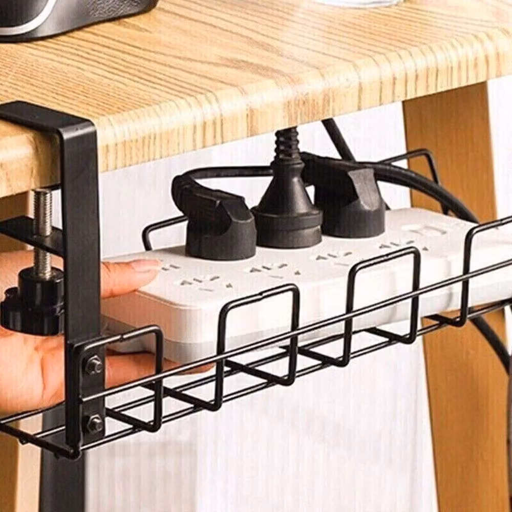 SPETLEK Black Matt Metal Under Desk Cable Tray Management – 4
