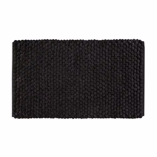 Allure Bath Fashions Luxury Chunky Bobble Bath Mat, Black, W: 80 cm, D: 50 cm