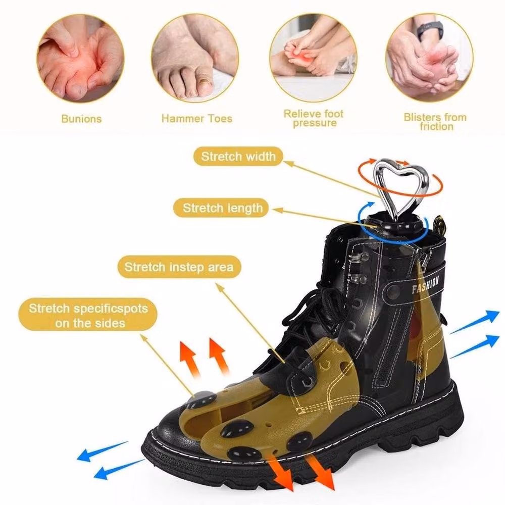 FLAVORA Adjustable Shoe and Boot Stretcher for Wide Feet, Yellow – 4