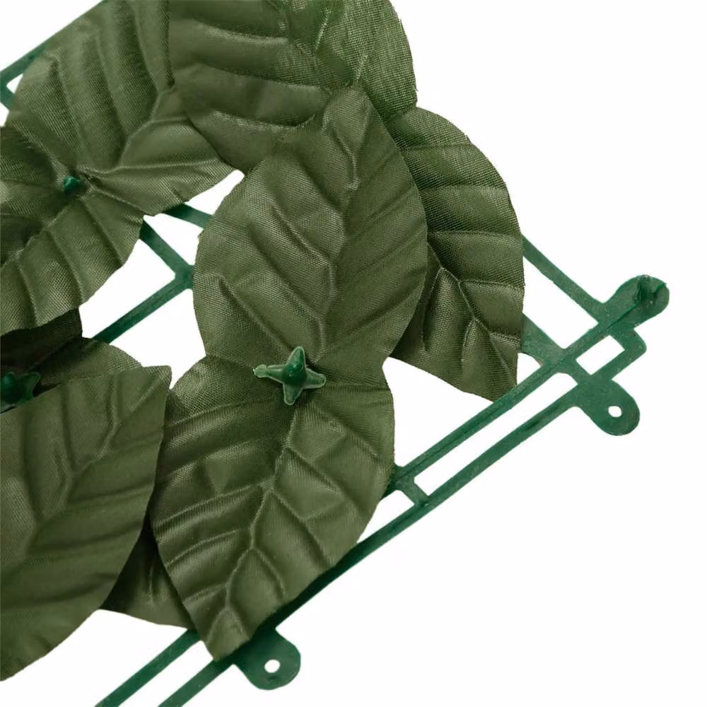 Berkfield Home Semi-Transparent Artificial Hedge Balcony Screen with Dark Green Leaves, W: 200 cm, H: 100 cm – 5