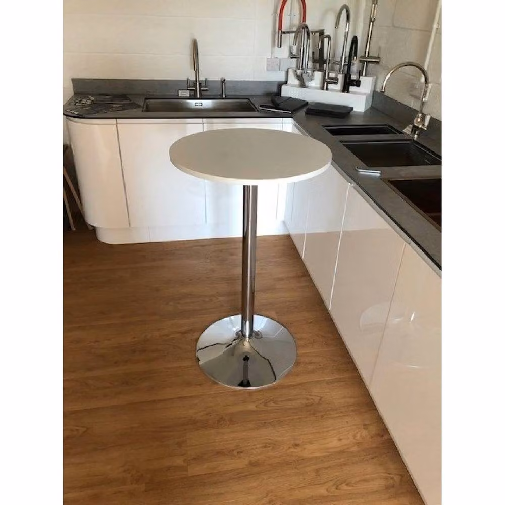 netfurniture Horizon Round Poseur Table in White Wood – 4