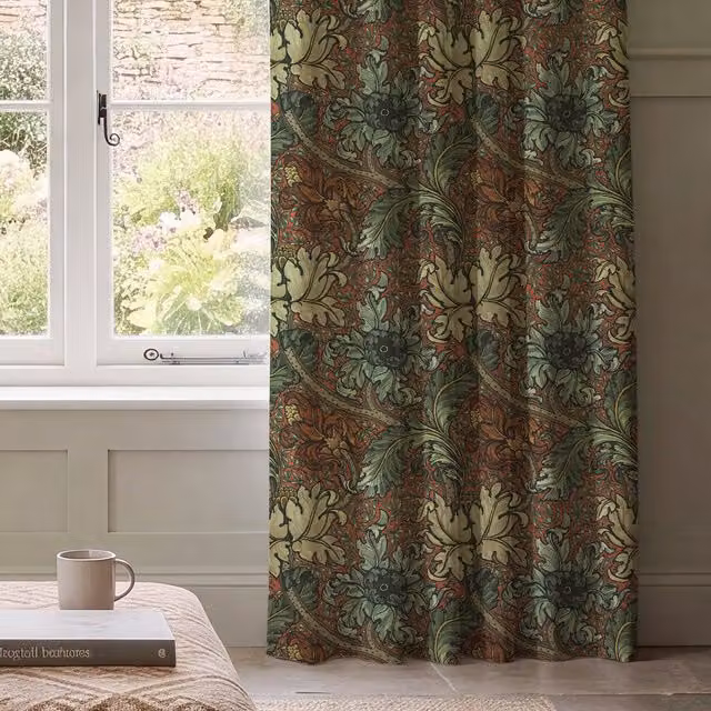 HOUSE Llewelyn-Bowen Morris Major Made To Measure Blackout Curtains in Spiced Flora Multicolour Cotton