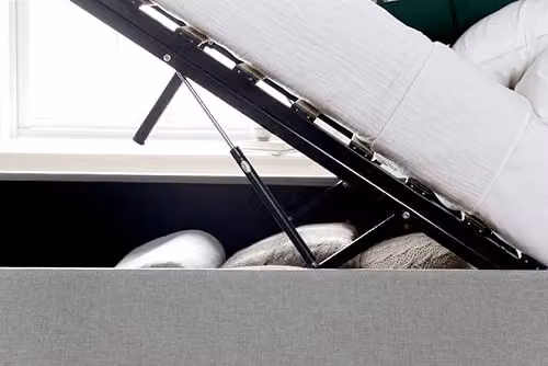 Bedmaster Wilson Grey Fabric Ottoman Storage Bed Frame, W/D/H: 180 x 200 cm – 4
