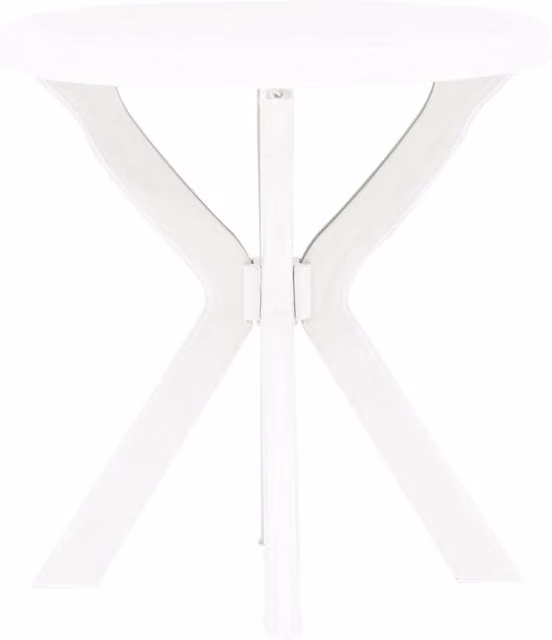 Berkfield Home Bistro Table in White Plastic, Diameter: 70 cm