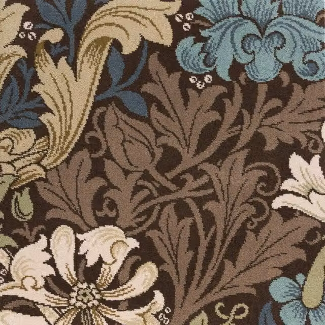 House of Hackney Compton Magna Floral Wool Rug in Bark Brown