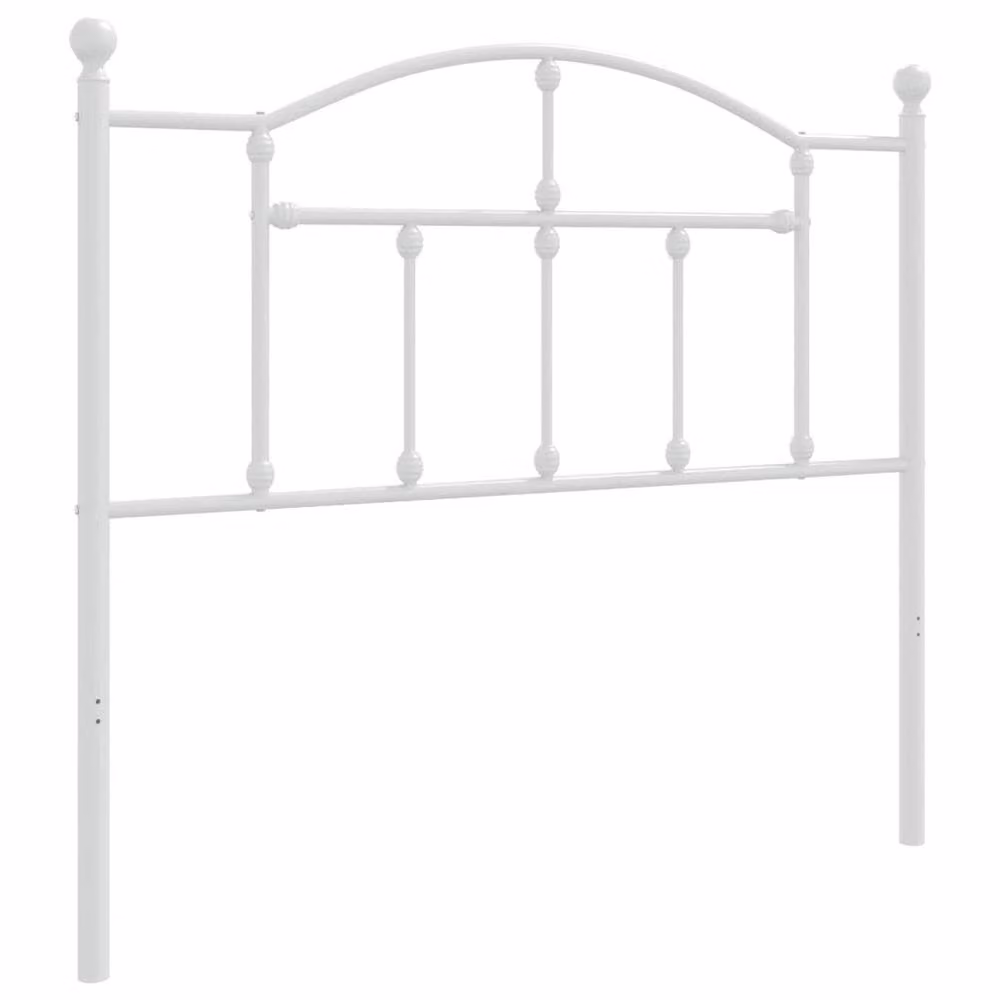 Berkfield Home Metal Headboard in White – 2
