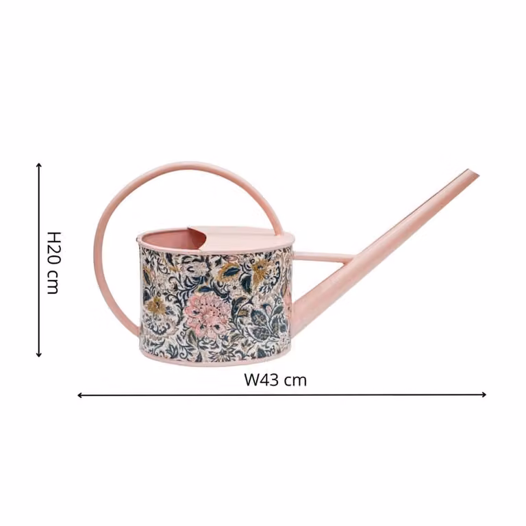 Ivyline Maisie Metal Watering Can in Pink, H 20 cm x W 43 cm
