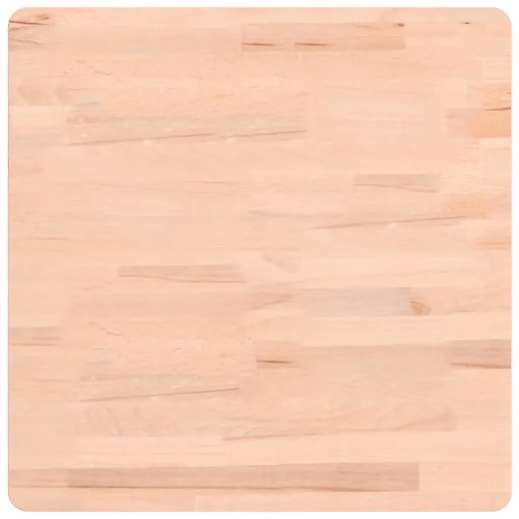 Berkfield Home Square Solid Wood Beech Table Top, Brown, W: 50 cm, D: 50 cm, H: 1.5 cm