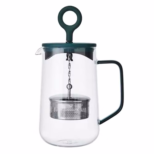 La Cafetiere Gyro Glass Spinning Infuser Teapot, Green, 1.25 l