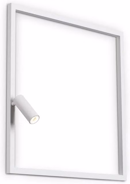 Ideal Lux Syntesi Square Integrated LED Wall Lamp in White with 3000K Warm White Light