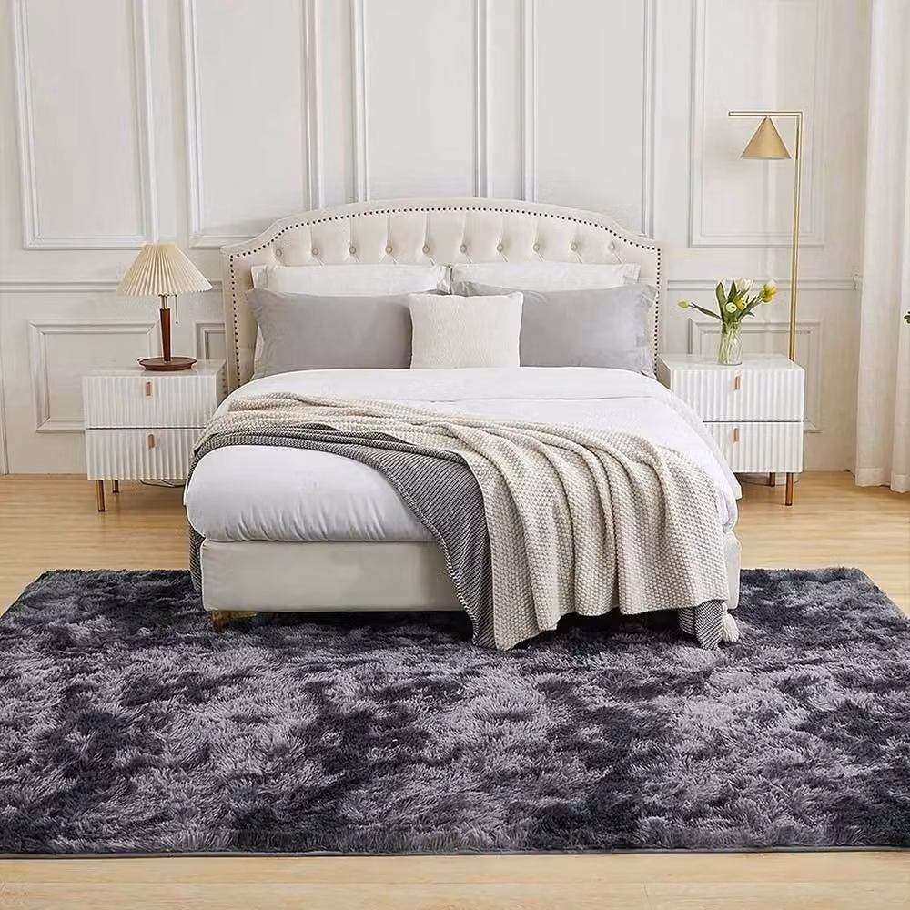 VOGREX Soft Fluffy Shag Rug in Grey, W: 160 cm, L: 230 cm – 2