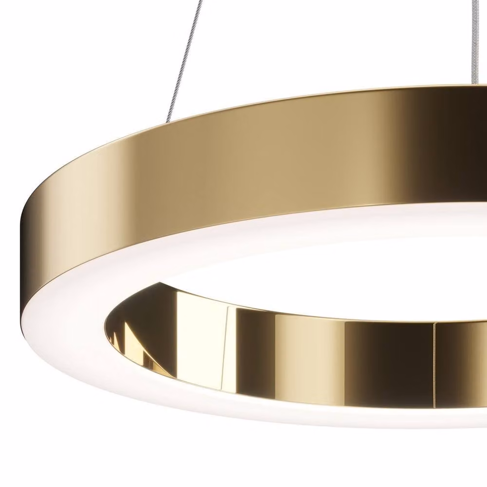 Maytoni Saturno Modern LED Ring Pendant Light in Gold/Brass, 2500lm, 4000K – 3