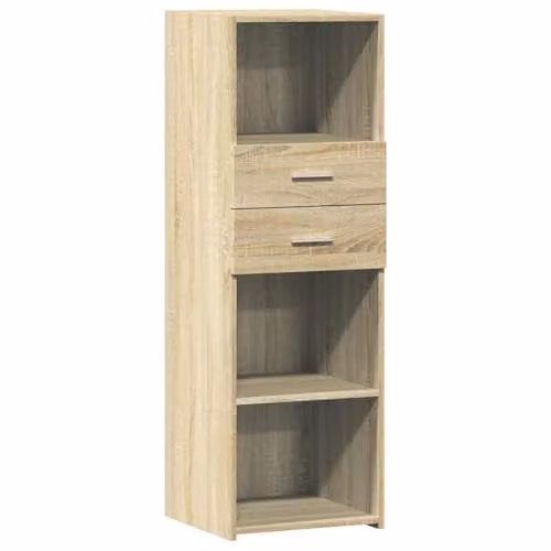 vidaXL Modern Highboard in Sonoma Oak, Brown, W/D/H: 40 x 42.5 x 124 cm