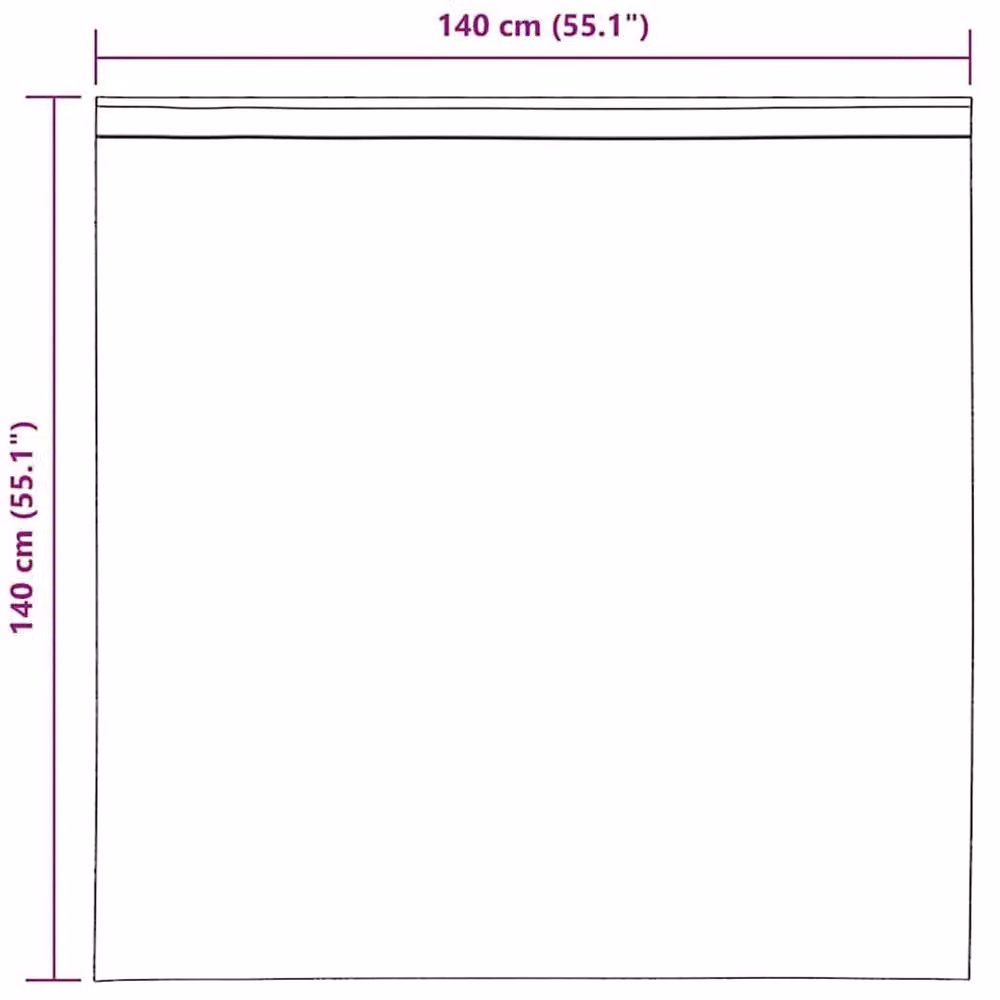 Berkfield Home Orange Voile Fabric Panel Curtains with Tabs, 2 Pack, W: 140 cm, H: 140 cm – 2