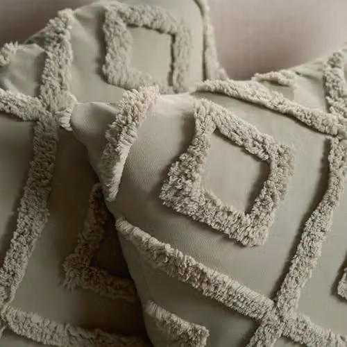 OHS 4 Pack of Super Soft Tufted Arch Design Decorative Throw Pillows with Removable Covers, Green, W/D/H: 45 x 45 x 45 cm – 3