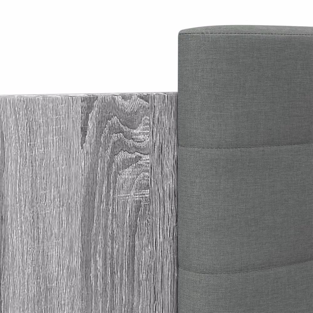 Berkfield Home Soft Upholstered Bed Frame in Grey Sonoma, Small Double, W/D/H: 120 x 200 cm – 4