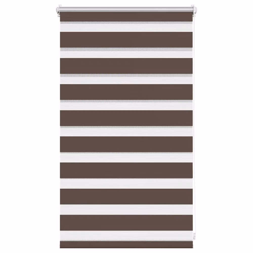 Berkfield Home Elegant Zebra Blind in Brown and White, W: 50 cm, H: 100 cm – 3