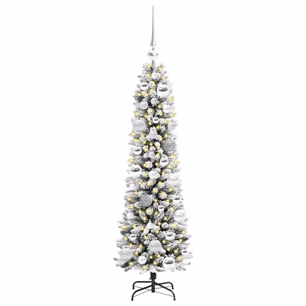 Berkfield Home Artificial Christmas Tree with 150 LEDs in Green, White and Black, Height: 120 cm – 3