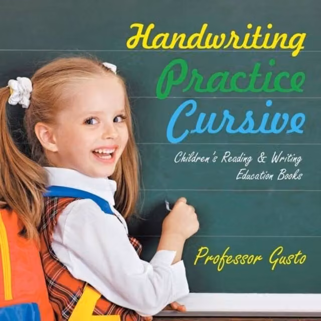 Professor Gusto Handwriting Practice Cursive Penmanship Book for Children in Multicolour