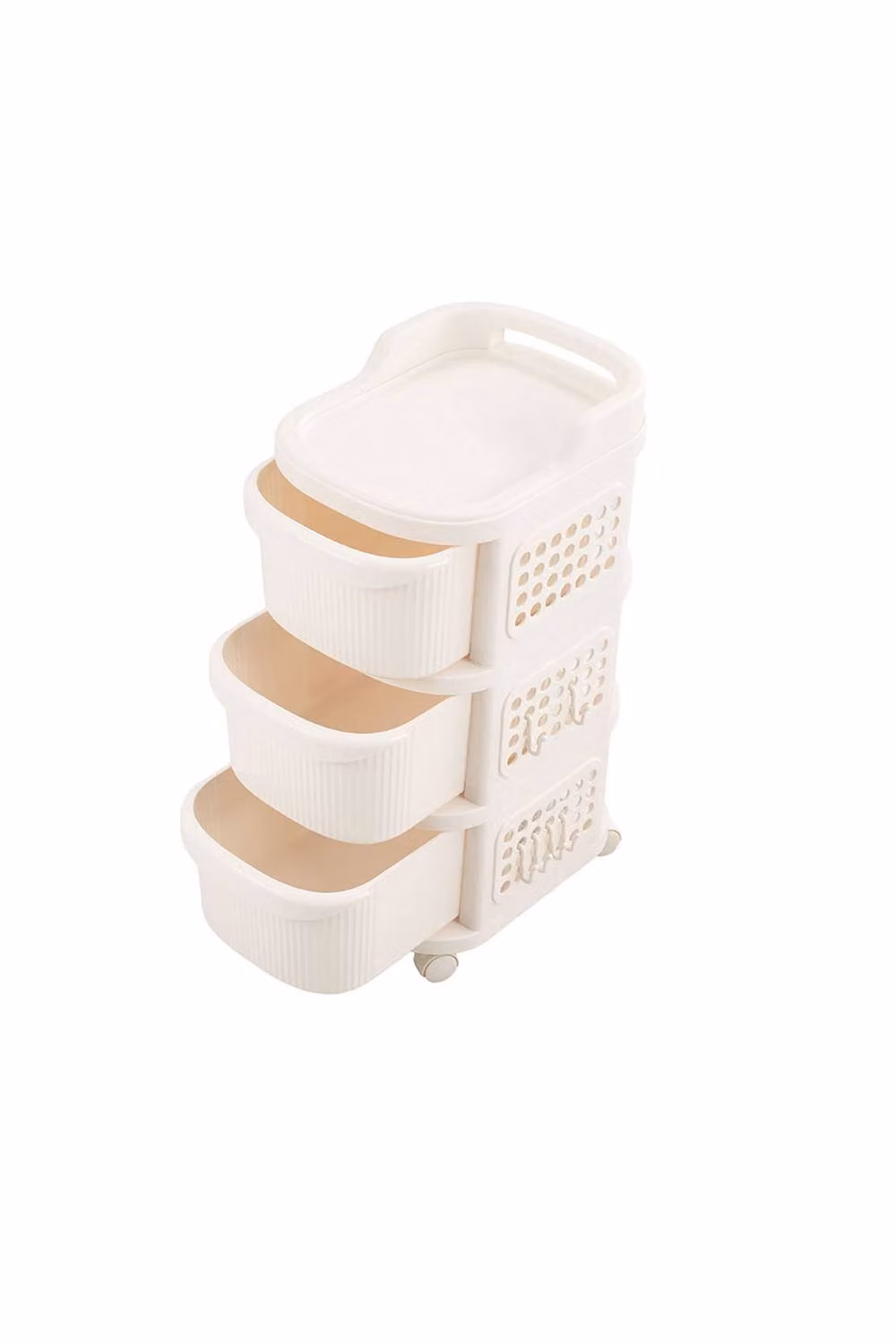 Garden Sanctuary 3-Tier Storage Trolley in Beige – 2