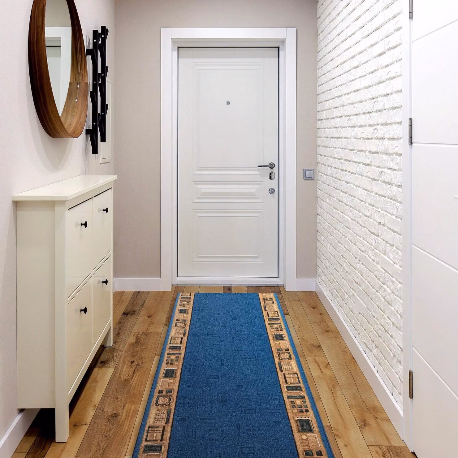 RugsX Jena Anti-Slip Runner, Blue, W/D: 120 x 160 cm – 4