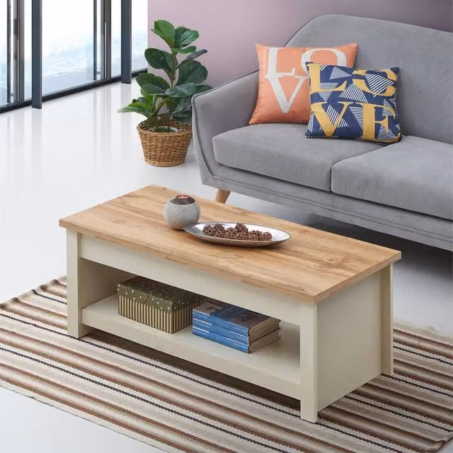 Timber Art Design Lisbon Lift Up Coffee Table in Beige – 1