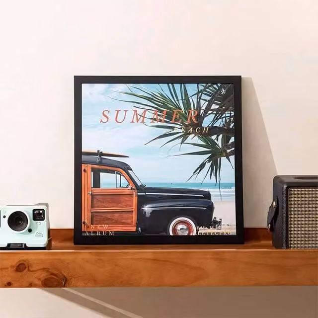 Ventryn Black 12 inch LP Record Album Cover Wall Art Display Frame, W: 30.48 cm, H: 30.48 cm, D: 30.48 cm – 1