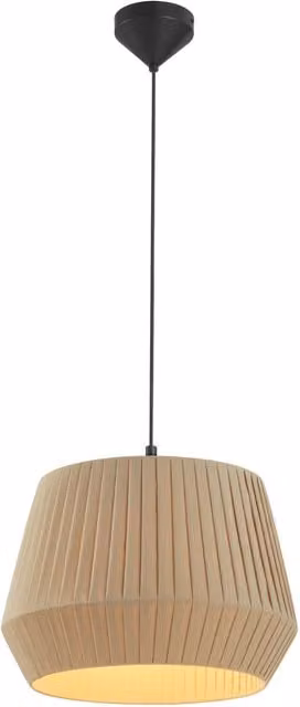 Nordlux Dicte Round Fabric Pendant Light, Beige, Diameter: 40 cm – 1