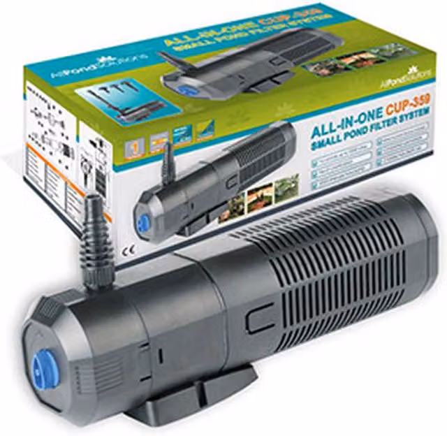AllPondSolutions 2000L All In One Pond Pump Filter UV CUP-359, Black