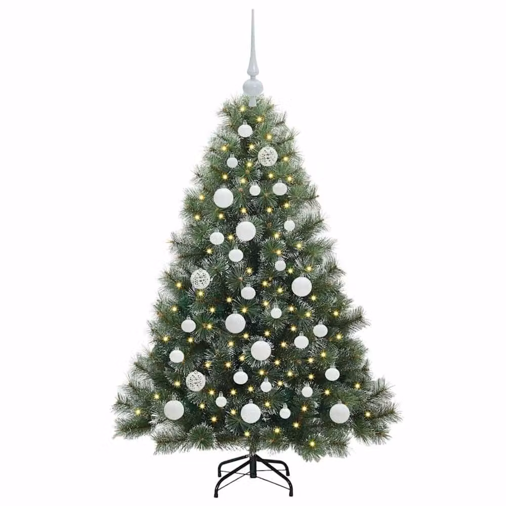Berkfield Home Artificial Green Christmas Tree with 150 Warm White LEDs, Height: 120 cm – 3