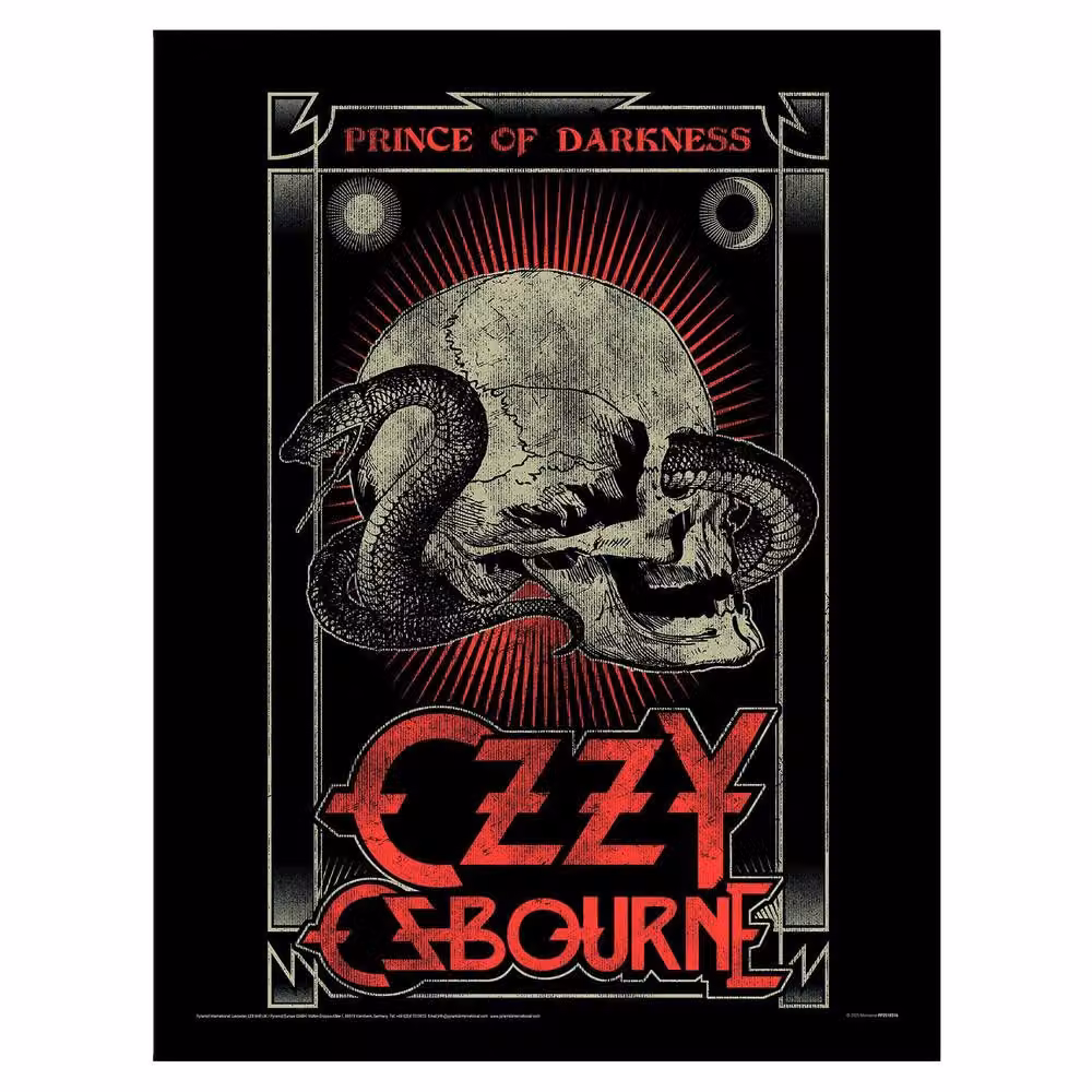 Ozzy Osbourne Prince Of Darkness Framed Paper Poster in Black – 2