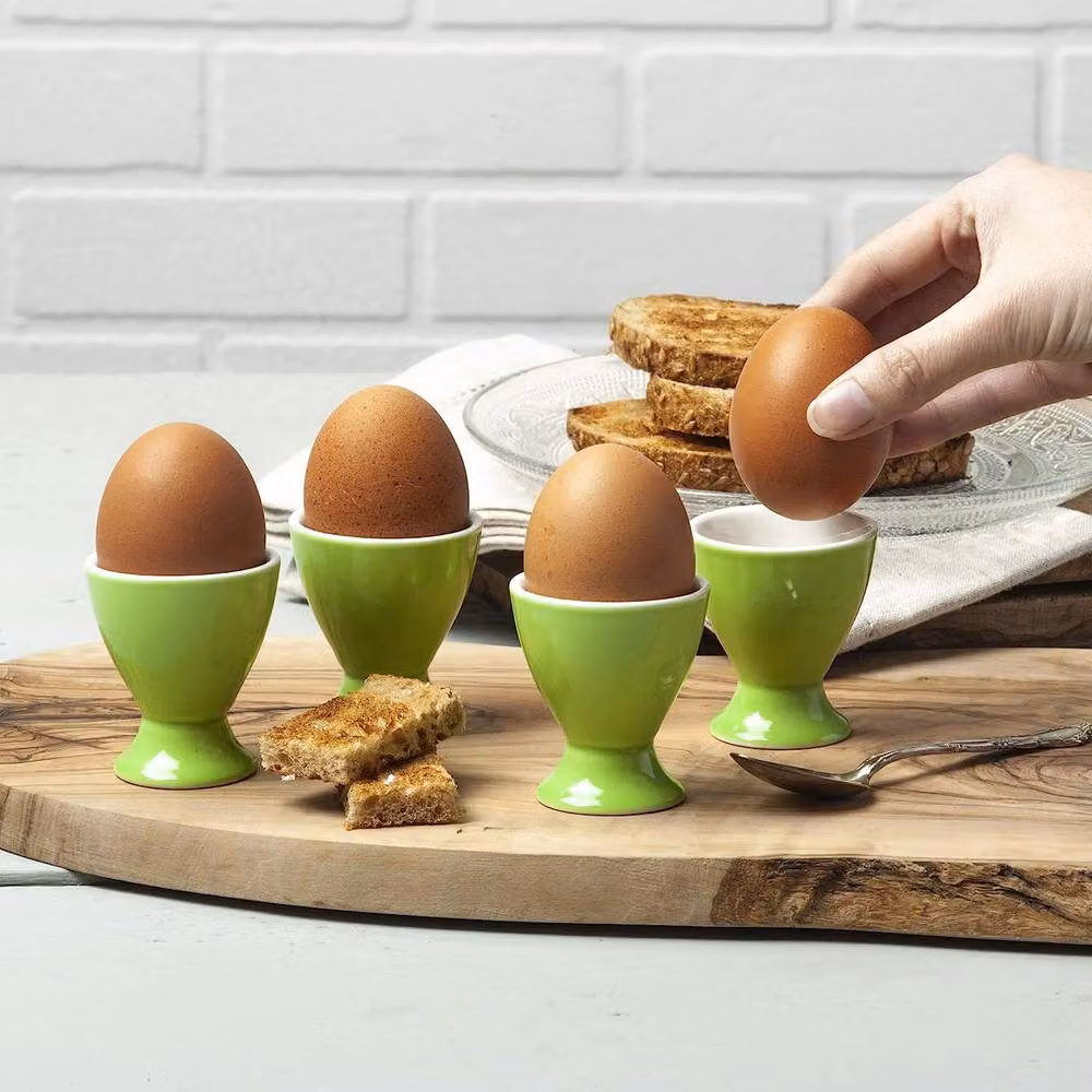 WM Bartleet & Sons Green Porcelain Single Egg Cup Set of 4 – 2