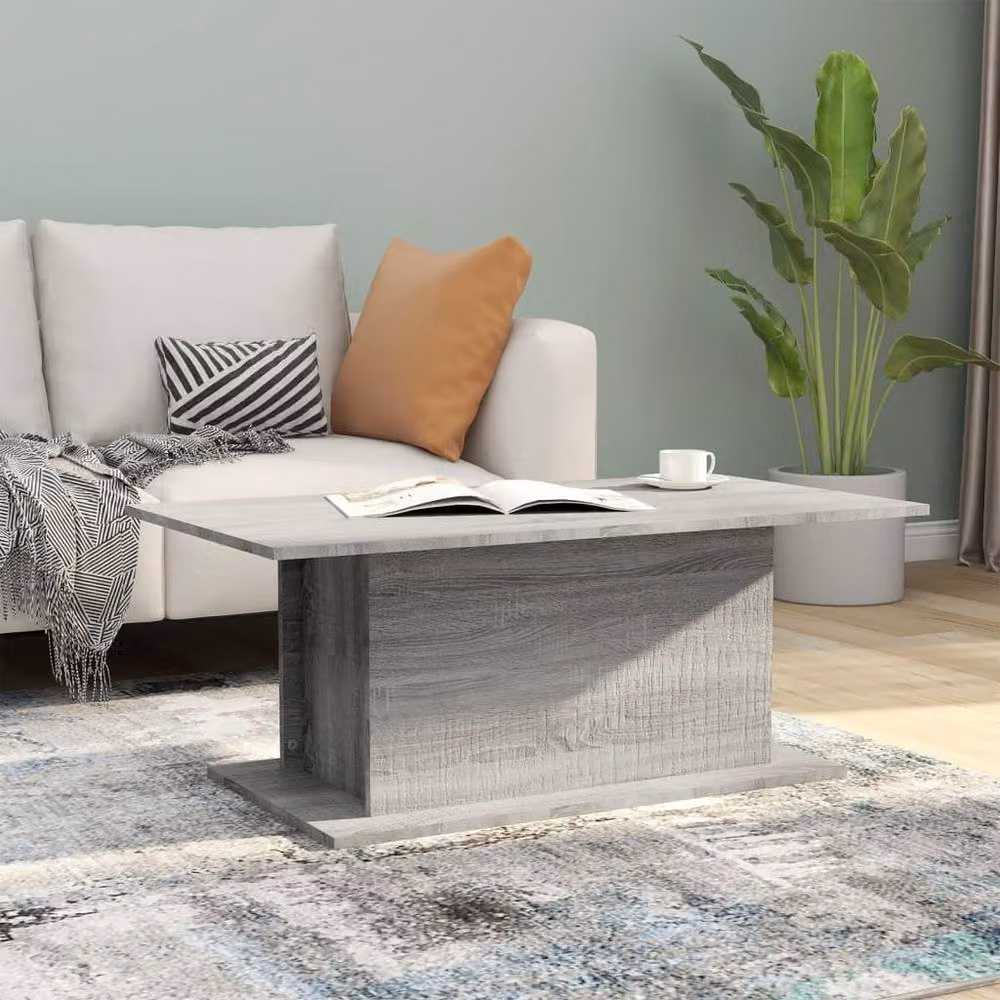 Berkfield Home Decorative Coffee Table in Grey Sonoma, W/D/H: 102 x 55.5 x 40 cm – 2