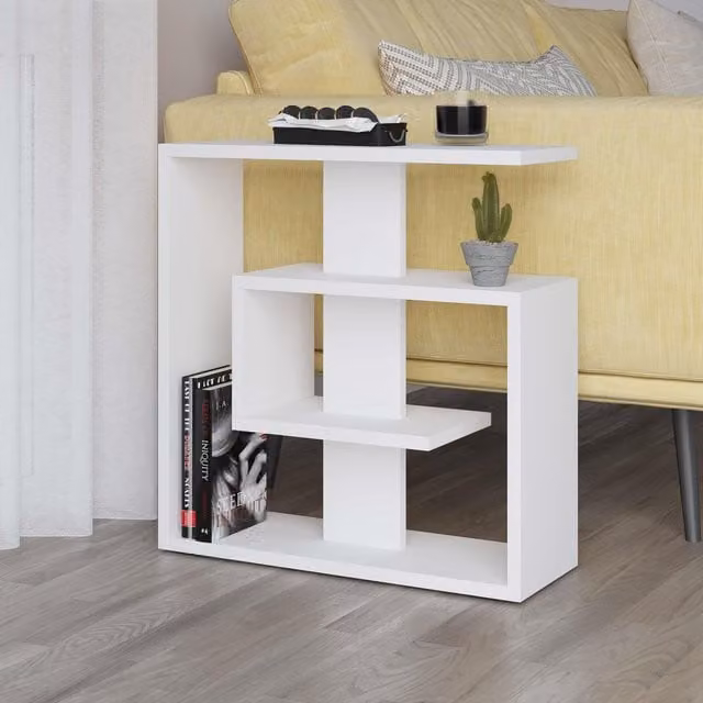 Decortie Saly' Modern White Occasional Side Table – 1