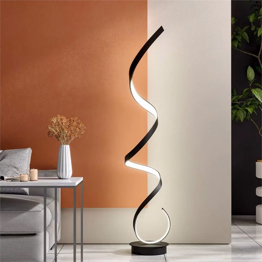 PAWNORA Artist LED Floor Lamp in Black, 48W Adjustable Modern Metal Arc Design – 2