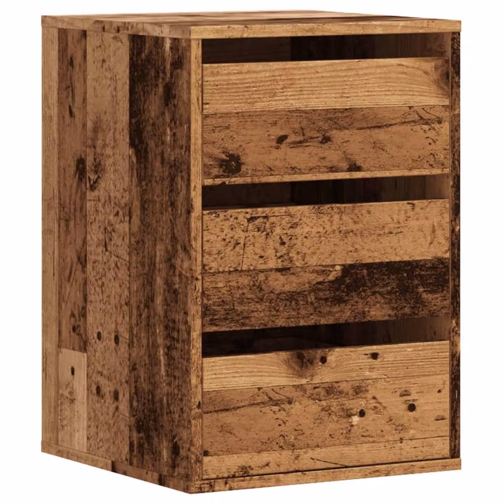 Berkfield Home Corner Chest of Drawers in Brown Old Wood, W/D/H: 40 x 41 x 58 cm – 2
