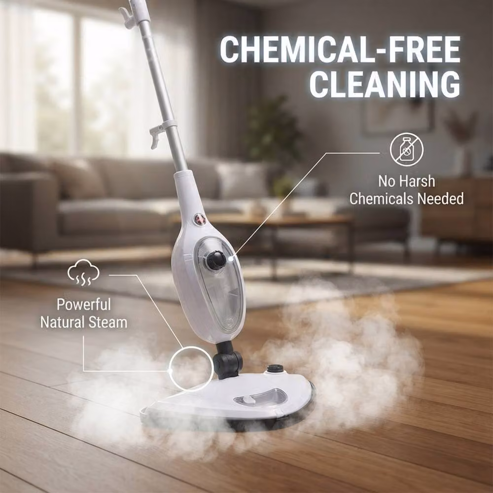 Alivio 10-in-1 Multipurpose Steam Mop and Handheld Steamer, 700W, White – 2