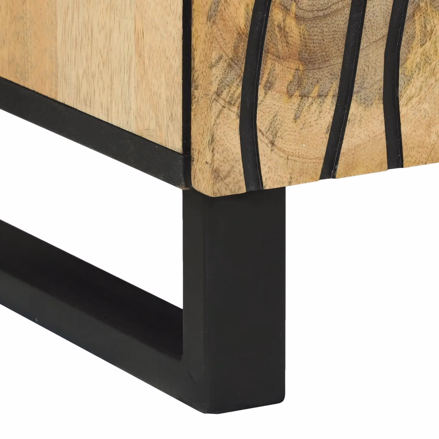 Berkfield Home Modern Sideboard in Brown, Made of Solid Mango Wood and MDF, W/D/H: 60 x 33.5 x 75 cm – 7