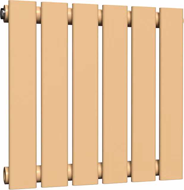 Lux Heat Single Flat Horizontal Steel Radiator in Caramel Fudge, W/H: 40 x 42 cm