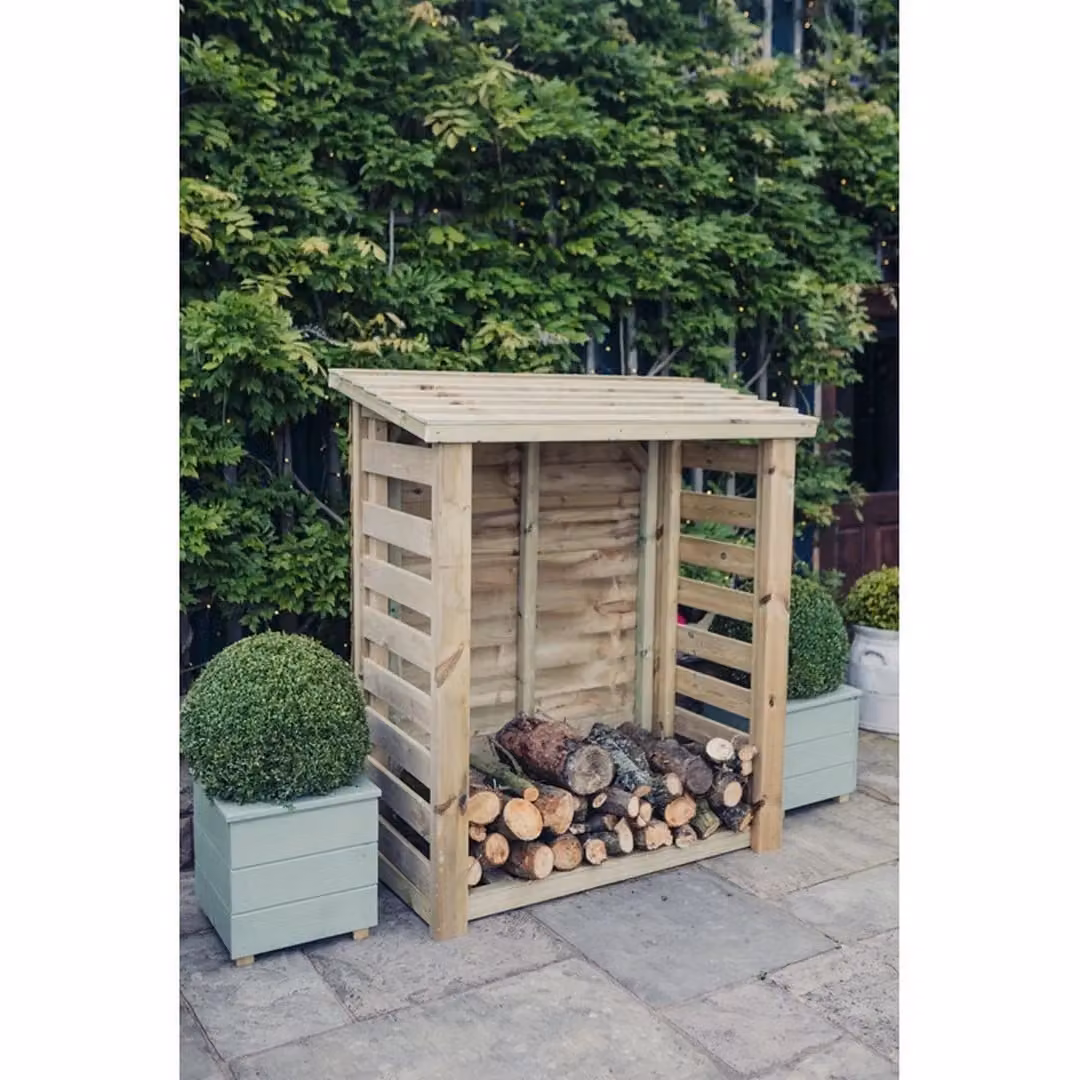 Churnet Valley Garden Furniture Ltd Heavy Duty Wood Log Store in Brown, W: 150 cm, D: 60 cm, H: 120 cm – 3