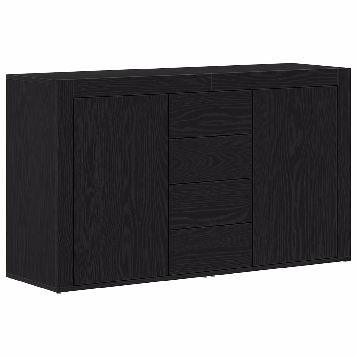Berkfield Home Modern Sideboard in Black Oak and Anthracite, W/D/H: 120 x 36 x 69 cm – 2