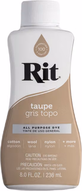 Rit All Purpose Fabric Liquid Dye for Natural Fibres in Taupe/Beige/Brown