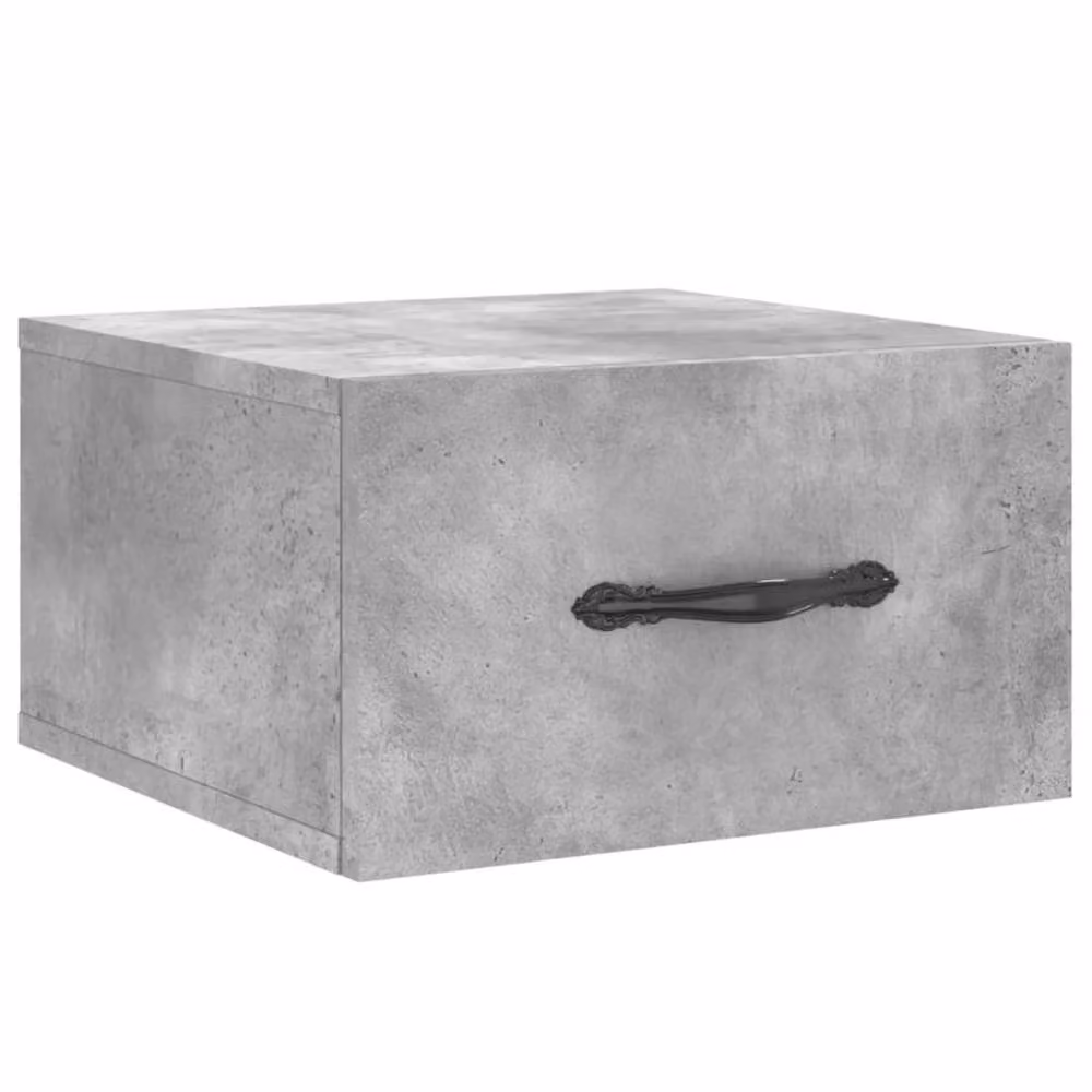 Berkfield Home Wall-mounted Bedside Cabinet in Concrete Grey, W/D/H: 35 x 35 x 20 cm – 2